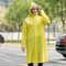 재사용할 수 있는 패션 에바 투명한 맞춘 플라스틱 래인 코트 방수 노란 레인코트